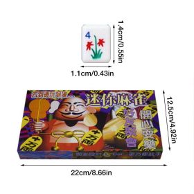 Portable Mini Travel Mahjong Board Game Sets Elaborately Crafted Convenient Mahjong Game for Travel Home Party Family Gathering