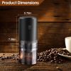 Electric Cordless Coffee Bean Grinder Rechargeable Battery 5 Levels Coarseness Ceramic Core Portable Coffee Grinder With Removable Cup For Espresso Co