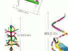15pcs Parrot Bird Toys Accessories Articles Parrot Bite Pet Bird Toy For Parrot Training Bird Toy Swing Ball Bell Standing
