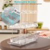 2 Packs 3 Tier Clear Bathroom Organizer with Drawers Dividers Pull-Out Pantry Organization Medicine Bins Slide-Out Storage Container
