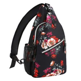 MOSISO Crossbody Bag Waterproof Men Women Sling Chest fit for 9.7 10.5 inch ipad Travel Hiking Fashion Laptop Shoulder Backpack (Color: Cottonrose)