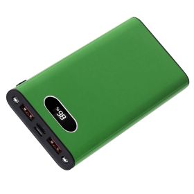 20000Mah Power Bank Portable Charger External Battery Pack 22.5W Super Fast Charging with LED Display Flashlight Fit for iPhone Samsung (Color: GREEN)