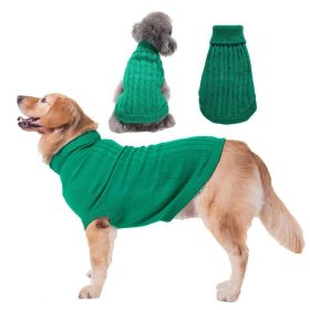 Dog Sweater Warm Pet Sweater Dog Sweaters for Small Dogs Medium Dogs Large Dogs Cute Knitted Classic Clothes Coat for Dog Puppy (Color: GREEN, size: medium)