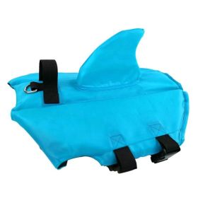 Summer Dog Life Vest Shark Pet Life Vest Jacket Dog Clothes Dog Safety Swimwear Safety Swimming Suit For Small Medium Large Dog (Color: Blue, size: S 6-8kg)